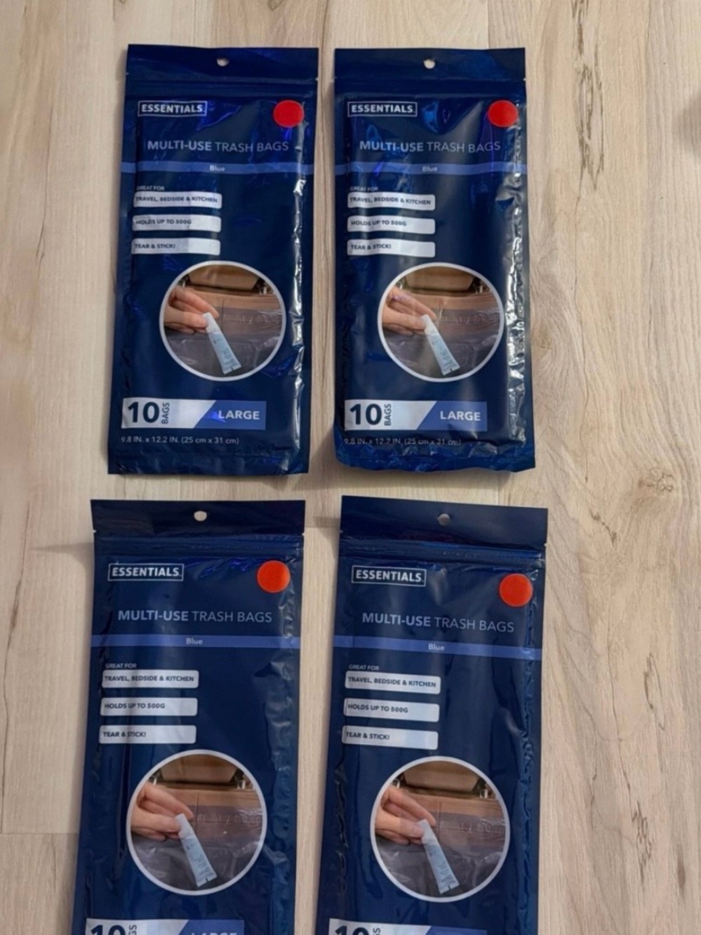 Essentials Multi-Use Trash Bags - Blue